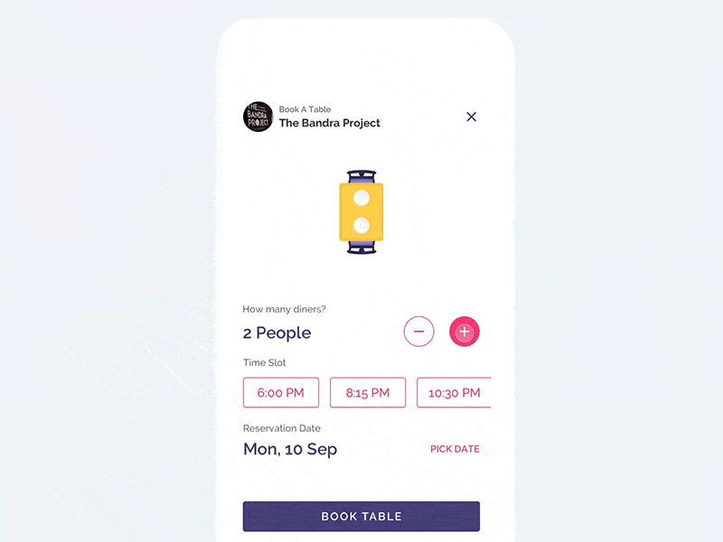 Table Booking App