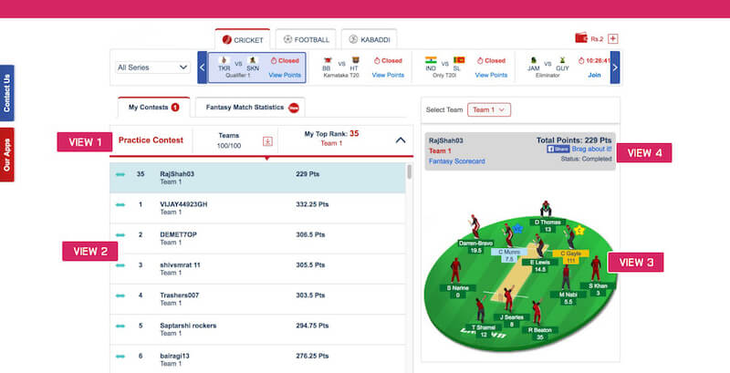 Fantasy Cricket Website Development