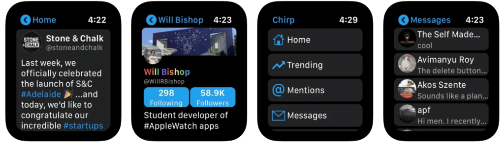 Chirp for Twitter apple watch app