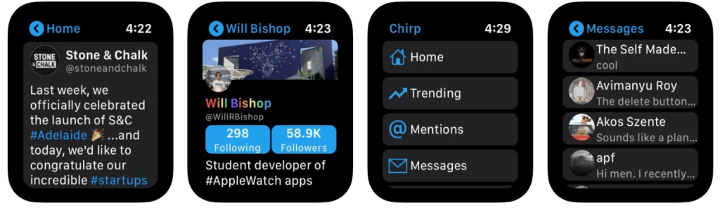 Chirp for Twitter apple watch app