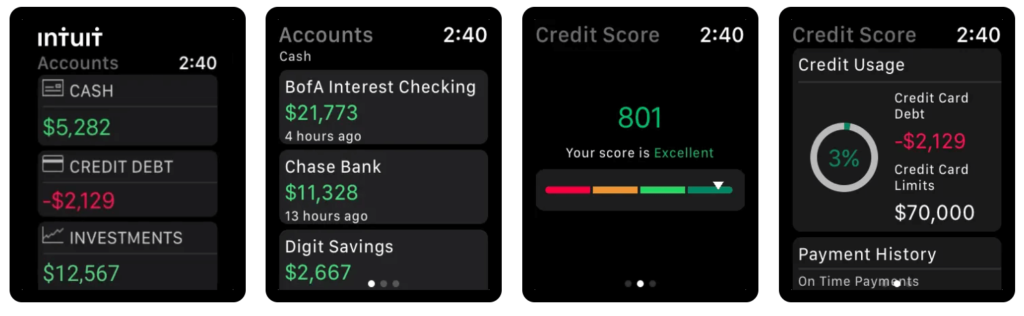 Mint apple watch app