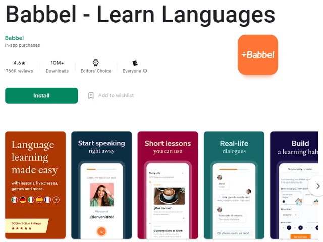 babbel language learning app