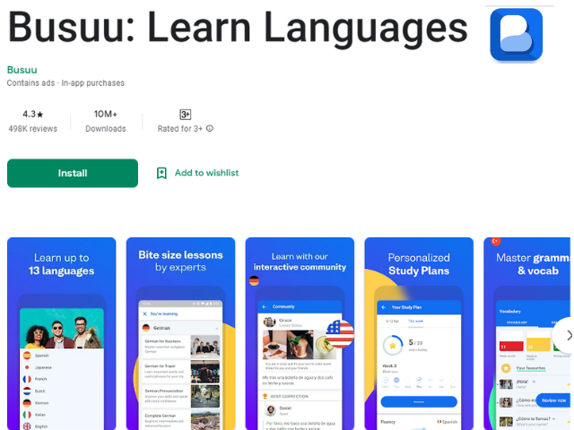 busuu language learning apps