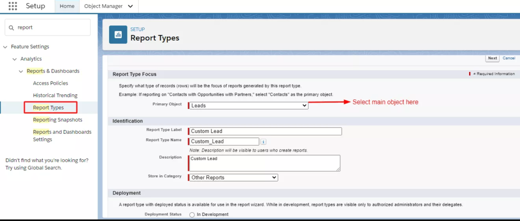 How to Create a Custom Report Types in Salesforce