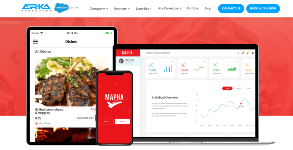 Arka Softwares - Popular Food Delivery App Development Companies